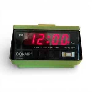 Vintage Conair Lime Green Corded Alarm Clock